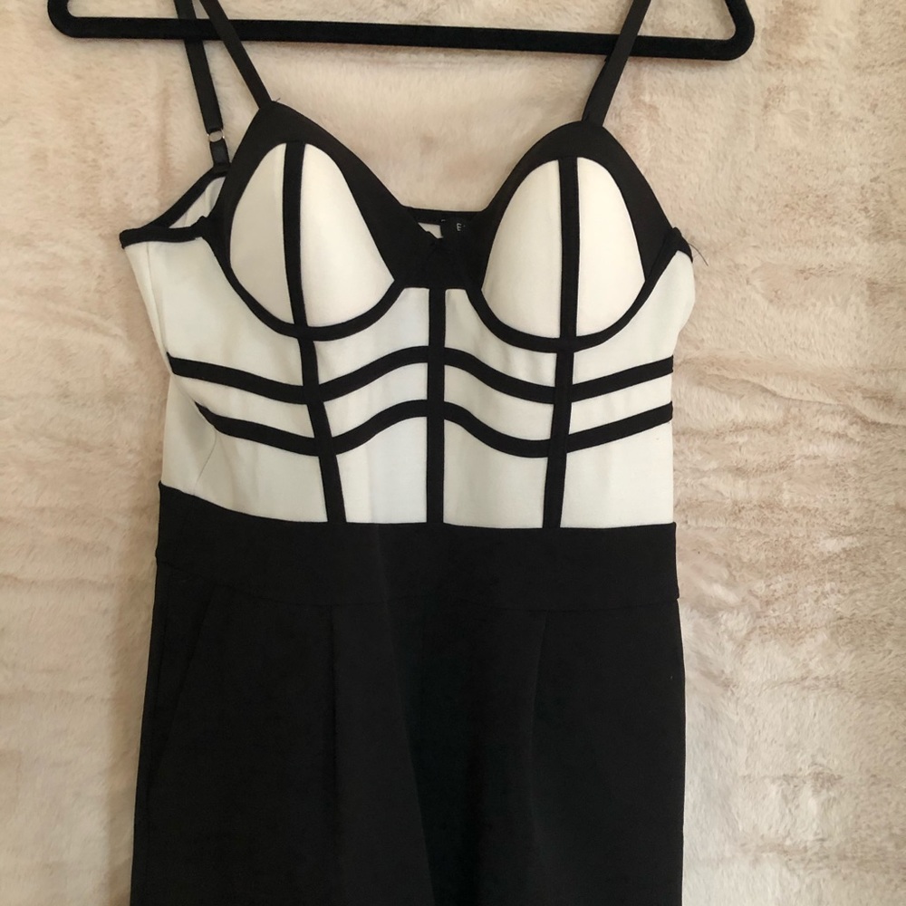Black and white Romper